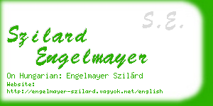 szilard engelmayer business card